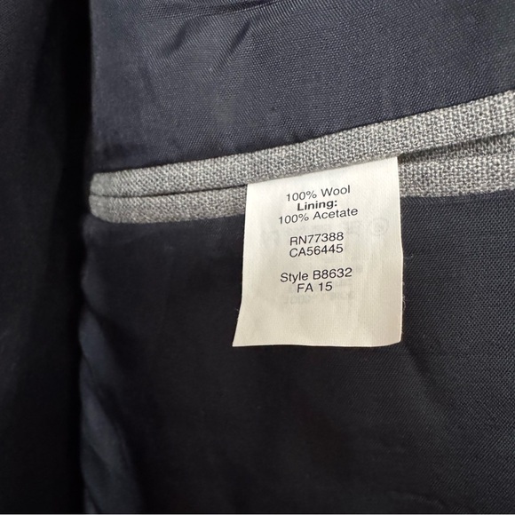 J.Crew Thompson Wool Blazer Solid Gray Sports Coat Mens Size 40L Long - Picture 14 of 16